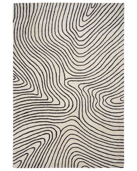 Dywan z wiskozy 200 x 300 cm czarno-biały RUMRA - Beliani