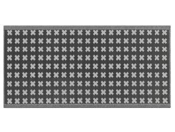 Dywan zewnętrzny BELIANI Rohtak, czarno-biały, 90x180 cm - Beliani