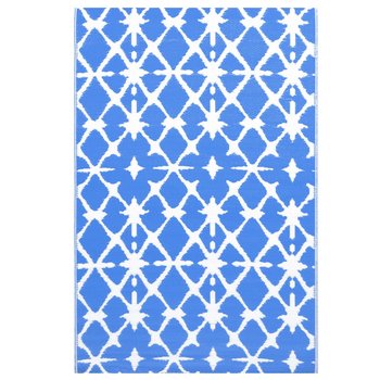 Dywan zewnętrzny PP, 120x180cm, niebiesko-biały, ż - Zakito Europe