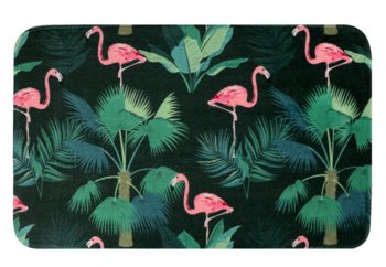 Dywanik Foam Exotico Flamingo, Czarny, 45X70 cm - Domarex