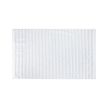 Dywanik łazienkowy bawełniany DUKE biały ze srebrnymi paskami lureksowymi 50x80 cm HOMLA - Homla