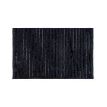 Dywanik łazienkowy bawełniany DUKE czarny ze srebrnymi paskami lureksowymi 50x80 cm HOMLA - Homla