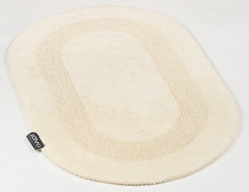 Dywanik łazienkowy bawełniany owalny Lux 50x80 natural - inna (Inny)