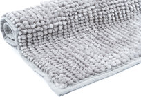 Dywanik Łazienkowy Chenille Miękki Do Prania 50X80 Antypoślizgowy Z Połyskiem Szary