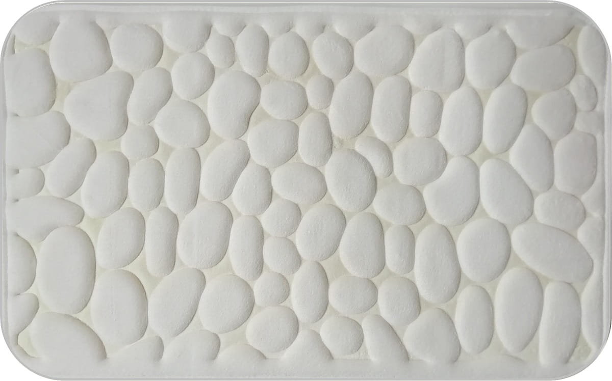 Zdjęcia - Dywanik łazienkowy Montana   kamienie kremowy 50 cm x 80 cm 