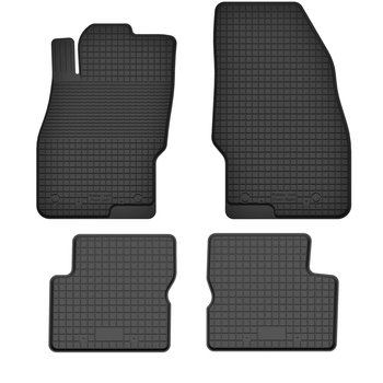 Dywaniki gumowe do: Fiat Grande Punto (2005-2009) hatchback- czarne, korytkowe - Wielganizator