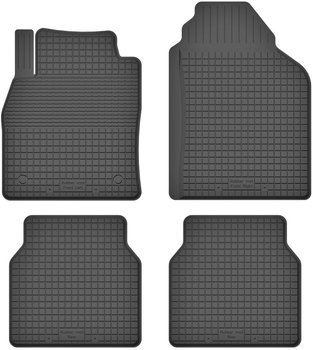 Dywaniki gumowe do: Ford Fiesta MK7 (2008-2011) hatchback- czarne, korytkowe - Wielganizator