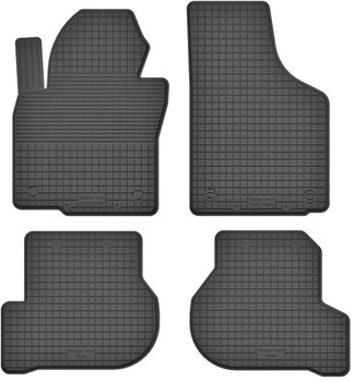 Dywaniki gumowe do: Seat Leon II (2005-2012) hatchback- czarne, korytkowe - Wielganizator