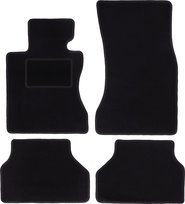 Dywaniki samochodowe, do: BMW 5 E61 (2003-2010) kombi, touring- welurowe, czarne