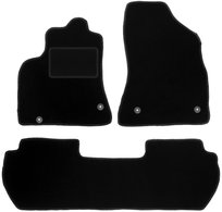 Dywaniki samochodowe, do: Citroen  Berlingo II (2008-2018) Multispace- welurowe, czarne