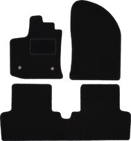 Dywaniki samochodowe, do: Dacia Lodgy (2012-) minivan- welurowe, czarne