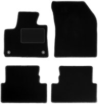 Dywaniki samochodowe, do: DS. 7 Crossback (2017-) crossover- welurowe, czarne