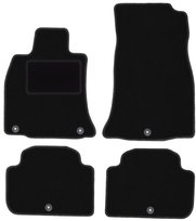 Dywaniki samochodowe, do: Kia Stinger 2WD (2017-) liftback- welurowe, czarne