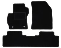 Dywaniki samochodowe, do: Mazda Premacy II (2005-2010) minivan- welurowe, czarne