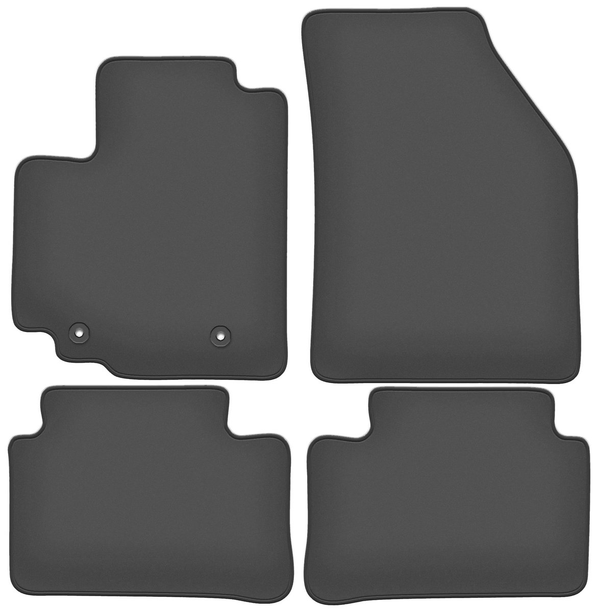 PERFORMANCE Gepersonaliseerde velours vloermatten voor in de auto Opel Vivaro II 2014-2019 - Standard, Geperforeerd, koper -Nauwkeurig CNC borduurwerk, ontwerp geperforeerde biezen, auto vloermatten