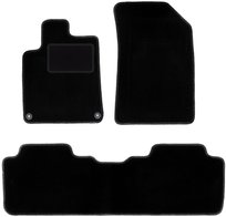 Dywaniki samochodowe, do: Peugeot  407 (2004-2011) coupe, sedan, kombi, SW- welurowe, czarne