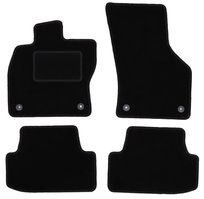 Dywaniki samochodowe, do: Seat Leon III (2012-2020) hatchback, kombi, variant- welurowe, czarne