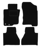 Dywaniki samochodowe, do: Toyota Hilux VIII (2015-) pickup- welurowe, czarne