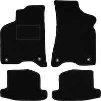 Dywaniki samochodowe, do: Volkswagen Lupo (1997-2005) hatchback- welurowe, czarne