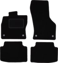 Dywaniki samochodowe, do: Volkswagen Passat B8 (2015-) sedan, kombi, variant, alltrack- welurowe, czarne