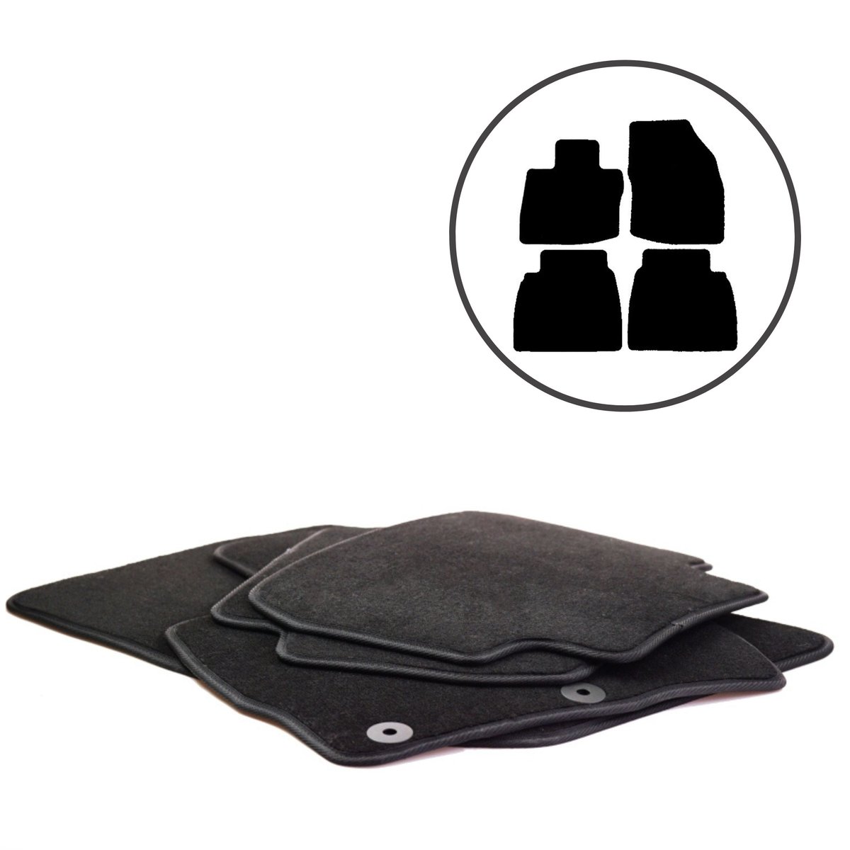 Dywaniki samochodowe welurowe do Honda Civic VIII, 4szt. DIKEL Motoryzacja EMPIK