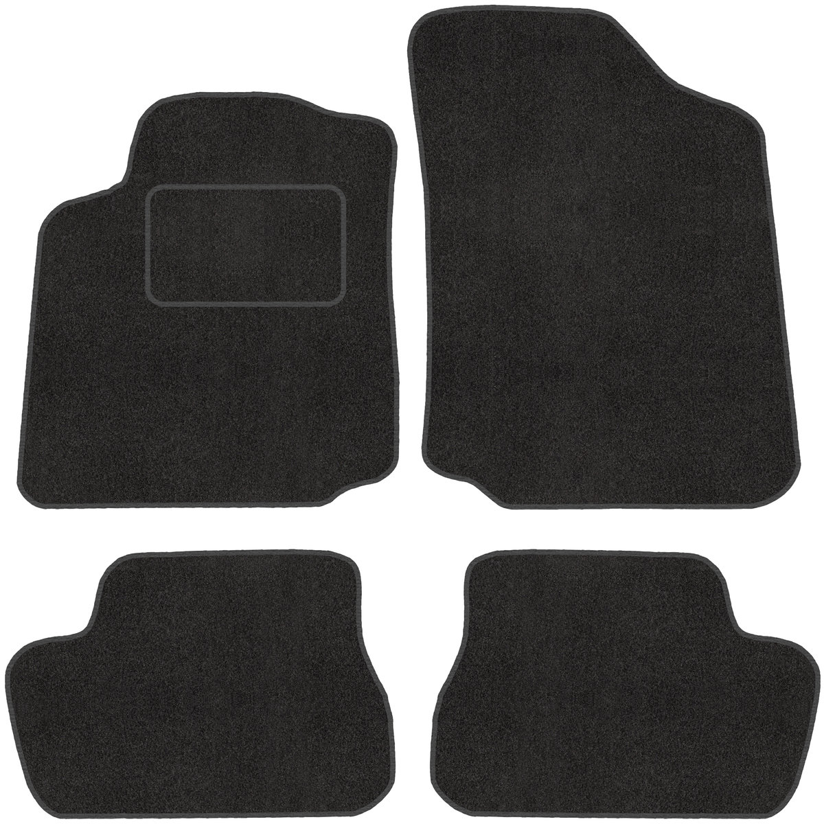 Motohobby Velours Vloermatten Set – 4-delig, Perfect Passend Voor Toyota Prius II (2003-2009), Zwart