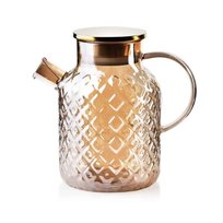 Dzbanek borokrzemowy szklany elegancki miodowy 1.7L
