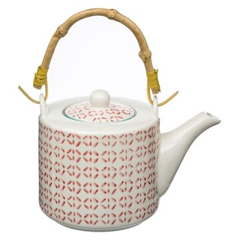 Dzbanek do zaparzania herbaty z uchwytem SECRET DE GOURMET, czerwony, 16,5x11x11,5 cm - Secret de Gourmet