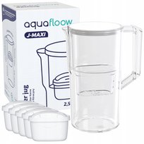 Dzbanek filtrujący Aquafloow J-Maxi 2,5l biały do wody kranowej + 5x filtr
