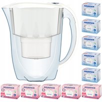 Dzbanek filtrujący Aquaphor Amethyst 2,8 l + 10 wkładów (5 + 5Mg), biały