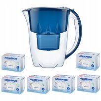 Dzbanek filtrujący Aquaphor Amethyst 2,8 l + 6 wkładów, niebieski