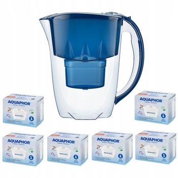 Dzbanek filtrujący Aquaphor Amethyst 2,8 l + 6 wkładów, niebieski - Aquaphor
