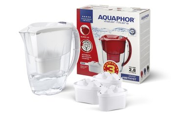 Dzbanek filtrujący AQUAPHOR Amethyst, 2.8 l, biały + 3 wkłady B25 Maxfor - Aquaphor