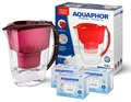 Dzbanek filtrujący AQUAPHOR Amethyst, 2.8 l, wiśniowy + 3 wkłady B25 Maxfor&nbsp;-&nbsp;Aquaphor