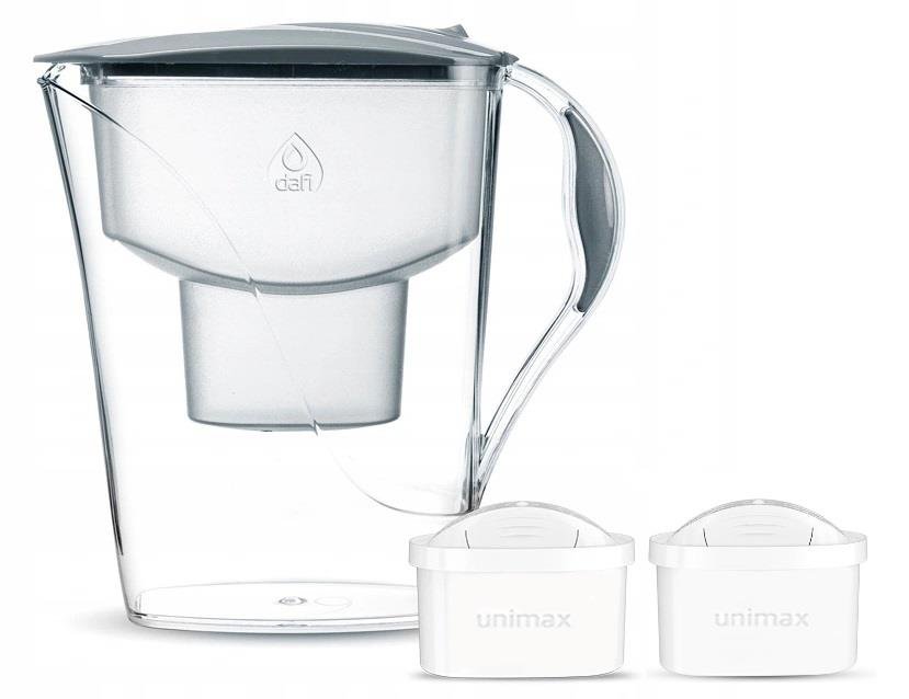Dzbanek filtrujący Dafi Luna MI +2 filtry Unimax (stalowy), 3.3l