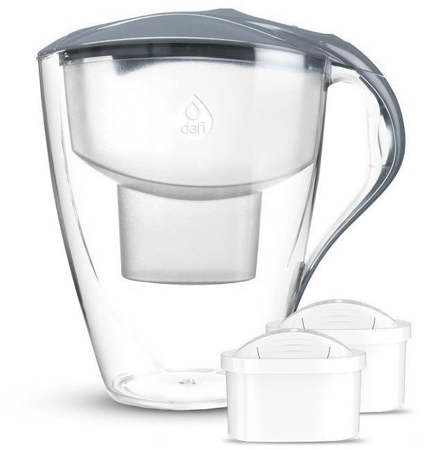 Dzbanek filtrujący Dafi Omega MI +2 filtry Unimax (stalowy), 4l