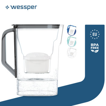 Dzbanek filtrujący do lodówki D3 Slim Aquamax 2,7L Wessper czarny - Wessper