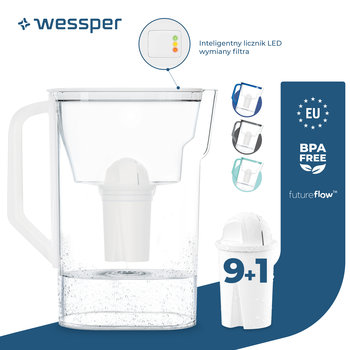 Dzbanek filtrujący do lodówki Wessper D3 Slim FutureFlow LED + 10x Filtr - Wessper