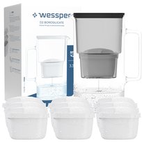 Dzbanek filtrujący szklany Wessper AquaMax 3,3l + 10x Filtr do wody