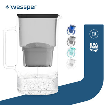 Dzbanek filtrujący szklany Wessper AquaMax 3,3l + 1x Filtr do wody - Wessper