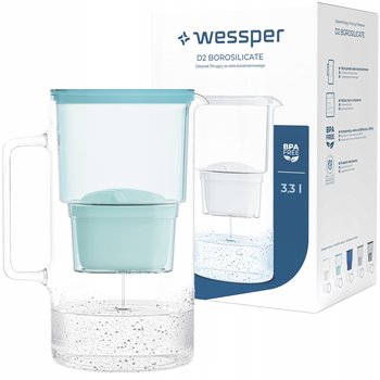 Dzbanek filtrujący szklany Wessper aquamax 3,3l + 1x Filtr Wessper aquamax - Wessper