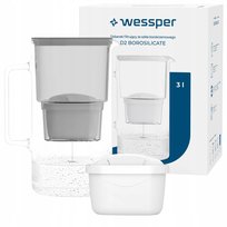 Dzbanek filtrujący szklany Wessper AquaMax 3l + 1x Filtr do wody