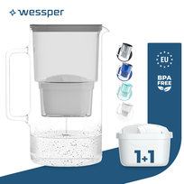 Dzbanek filtrujący szklany Wessper aquamax 3l + 2x Filtr Wessper aquamax