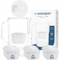 Dzbanek filtrujący Wessper D1 SOLID 2,8l aquamax - wskaźnik LED + 10x Filtr