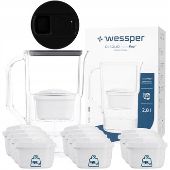 Dzbanek filtrujący Wessper D1 SOLID 2,8l aquamax - wskaźnik LED + 12x Filtr - Wessper