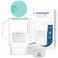 Dzbanek filtrujący Wessper D1 SOLID 2,8l aquamax - wskaźnik LED + 3x Filtr