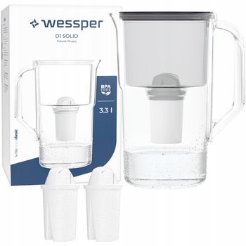 Dzbanek filtrujący Wessper D1 SOLID 3,3l + Filtr Wessper aquaclassic 3szt. - Wessper