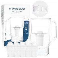 Dzbanek filtrujący Wessper D1 SOLID FutureFlow 2,8l + 6x filtr aquaclassic