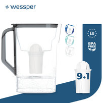 DZBANEK FILTRUJĄCY WODĘ 2,7L + 10X FILTR WESSPER