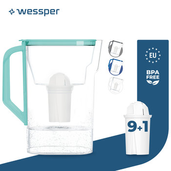 DZBANEK FILTRUJĄCY WODĘ 2,7L + 10X FILTR WESSPER - Wessper